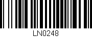 Código de barras (EAN, GTIN, SKU, ISBN): 'LN0248'
