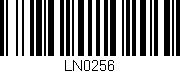 Código de barras (EAN, GTIN, SKU, ISBN): 'LN0256'