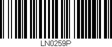 Código de barras (EAN, GTIN, SKU, ISBN): 'LN0259P'