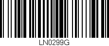 Código de barras (EAN, GTIN, SKU, ISBN): 'LN0299G'