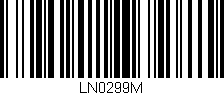 Código de barras (EAN, GTIN, SKU, ISBN): 'LN0299M'