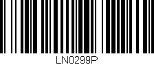 Código de barras (EAN, GTIN, SKU, ISBN): 'LN0299P'