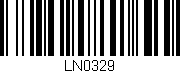 Código de barras (EAN, GTIN, SKU, ISBN): 'LN0329'