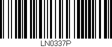 Código de barras (EAN, GTIN, SKU, ISBN): 'LN0337P'