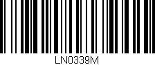 Código de barras (EAN, GTIN, SKU, ISBN): 'LN0339M'