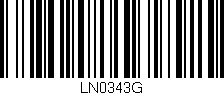 Código de barras (EAN, GTIN, SKU, ISBN): 'LN0343G'