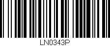 Código de barras (EAN, GTIN, SKU, ISBN): 'LN0343P'