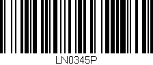 Código de barras (EAN, GTIN, SKU, ISBN): 'LN0345P'
