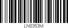 Código de barras (EAN, GTIN, SKU, ISBN): 'LN0353M'