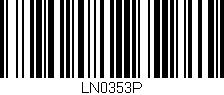 Código de barras (EAN, GTIN, SKU, ISBN): 'LN0353P'