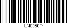 Código de barras (EAN, GTIN, SKU, ISBN): 'LN0358P'