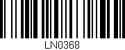 Código de barras (EAN, GTIN, SKU, ISBN): 'LN0368'