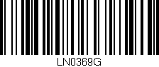 Código de barras (EAN, GTIN, SKU, ISBN): 'LN0369G'