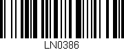 Código de barras (EAN, GTIN, SKU, ISBN): 'LN0386'