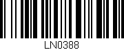 Código de barras (EAN, GTIN, SKU, ISBN): 'LN0388'