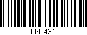 Código de barras (EAN, GTIN, SKU, ISBN): 'LN0431'