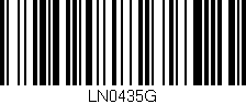 Código de barras (EAN, GTIN, SKU, ISBN): 'LN0435G'
