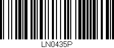 Código de barras (EAN, GTIN, SKU, ISBN): 'LN0435P'