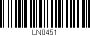 Código de barras (EAN, GTIN, SKU, ISBN): 'LN0451'