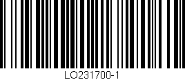 Código de barras (EAN, GTIN, SKU, ISBN): 'LO231700-1'