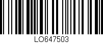 Código de barras (EAN, GTIN, SKU, ISBN): 'LO647503'