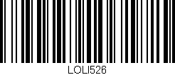 Código de barras (EAN, GTIN, SKU, ISBN): 'LOLI526'