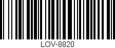 Código de barras (EAN, GTIN, SKU, ISBN): 'LOV-8820'