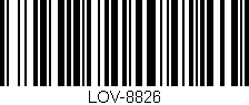 Código de barras (EAN, GTIN, SKU, ISBN): 'LOV-8826'