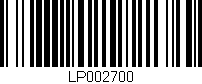Código de barras (EAN, GTIN, SKU, ISBN): 'LP002700'