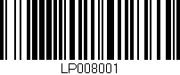 Código de barras (EAN, GTIN, SKU, ISBN): 'LP008001'