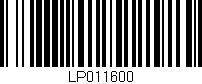 Código de barras (EAN, GTIN, SKU, ISBN): 'LP011600'
