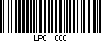 Código de barras (EAN, GTIN, SKU, ISBN): 'LP011800'