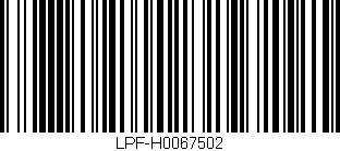 Código de barras (EAN, GTIN, SKU, ISBN): 'LPF-H0067502'