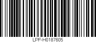 Código de barras (EAN, GTIN, SKU, ISBN): 'LPF-H0187605'