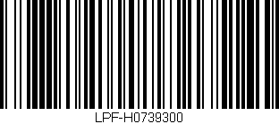 Código de barras (EAN, GTIN, SKU, ISBN): 'LPF-H0739300'
