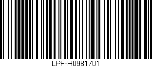 Código de barras (EAN, GTIN, SKU, ISBN): 'LPF-H0981701'