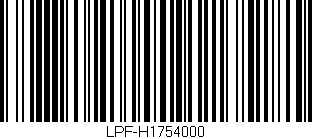 Código de barras (EAN, GTIN, SKU, ISBN): 'LPF-H1754000'