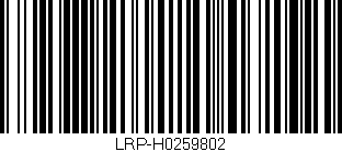 Código de barras (EAN, GTIN, SKU, ISBN): 'LRP-H0259802'