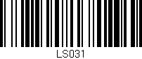 Código de barras (EAN, GTIN, SKU, ISBN): 'LS031'