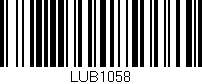 Código de barras (EAN, GTIN, SKU, ISBN): 'LUB1058'