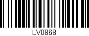 Código de barras (EAN, GTIN, SKU, ISBN): 'LV0868'