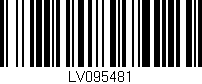 Código de barras (EAN, GTIN, SKU, ISBN): 'LV095481'
