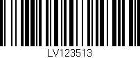 Código de barras (EAN, GTIN, SKU, ISBN): 'LV123513'
