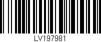 Código de barras (EAN, GTIN, SKU, ISBN): 'LV197981'