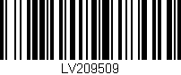 Código de barras (EAN, GTIN, SKU, ISBN): 'LV209509'