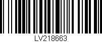 Código de barras (EAN, GTIN, SKU, ISBN): 'LV218663'