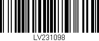 Código de barras (EAN, GTIN, SKU, ISBN): 'LV231098'
