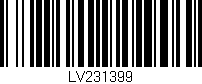Código de barras (EAN, GTIN, SKU, ISBN): 'LV231399'