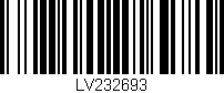 Código de barras (EAN, GTIN, SKU, ISBN): 'LV232693'