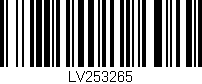 Código de barras (EAN, GTIN, SKU, ISBN): 'LV253265'